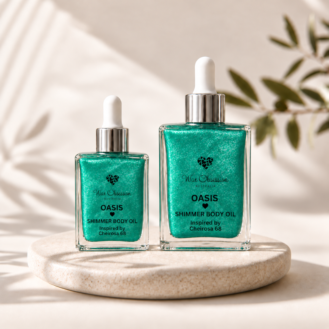 Oasis Shimmer Body Oil by Wax Obsession | inspired by Sol de Janeiro's Cheirosa 68
