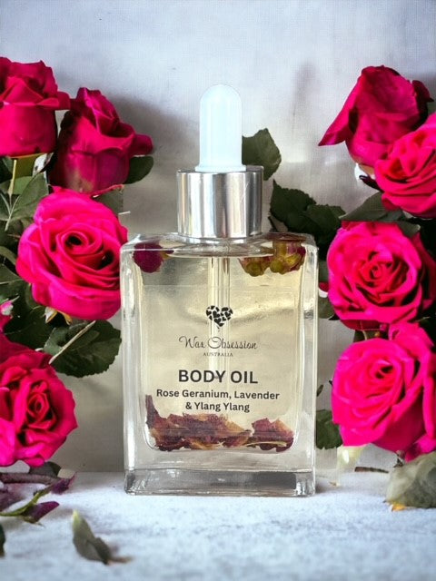 BODY OIL - Rose Geranium, Lavender & Ylang Ylang