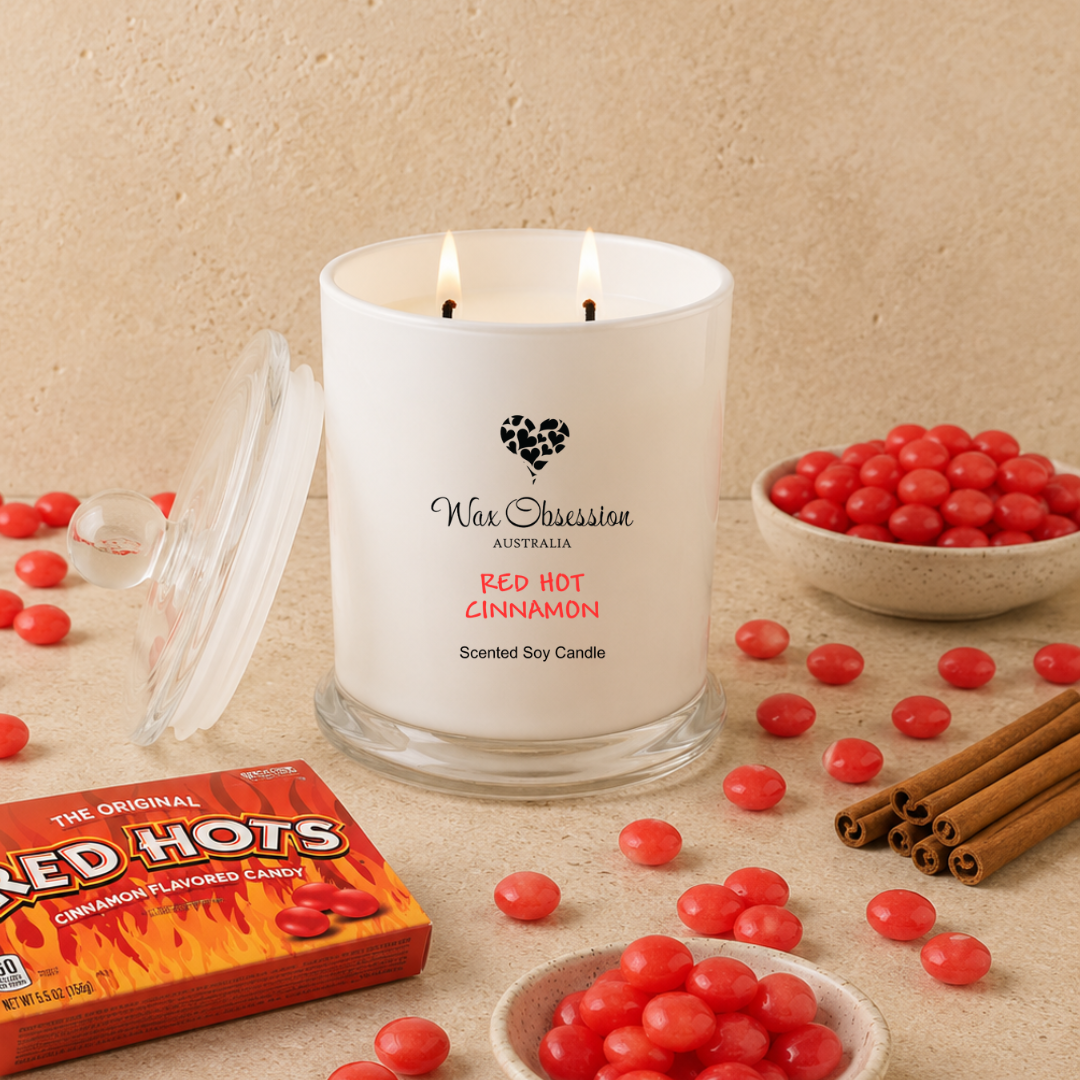 RED HOT CINNAMON SCENTED CANDLE