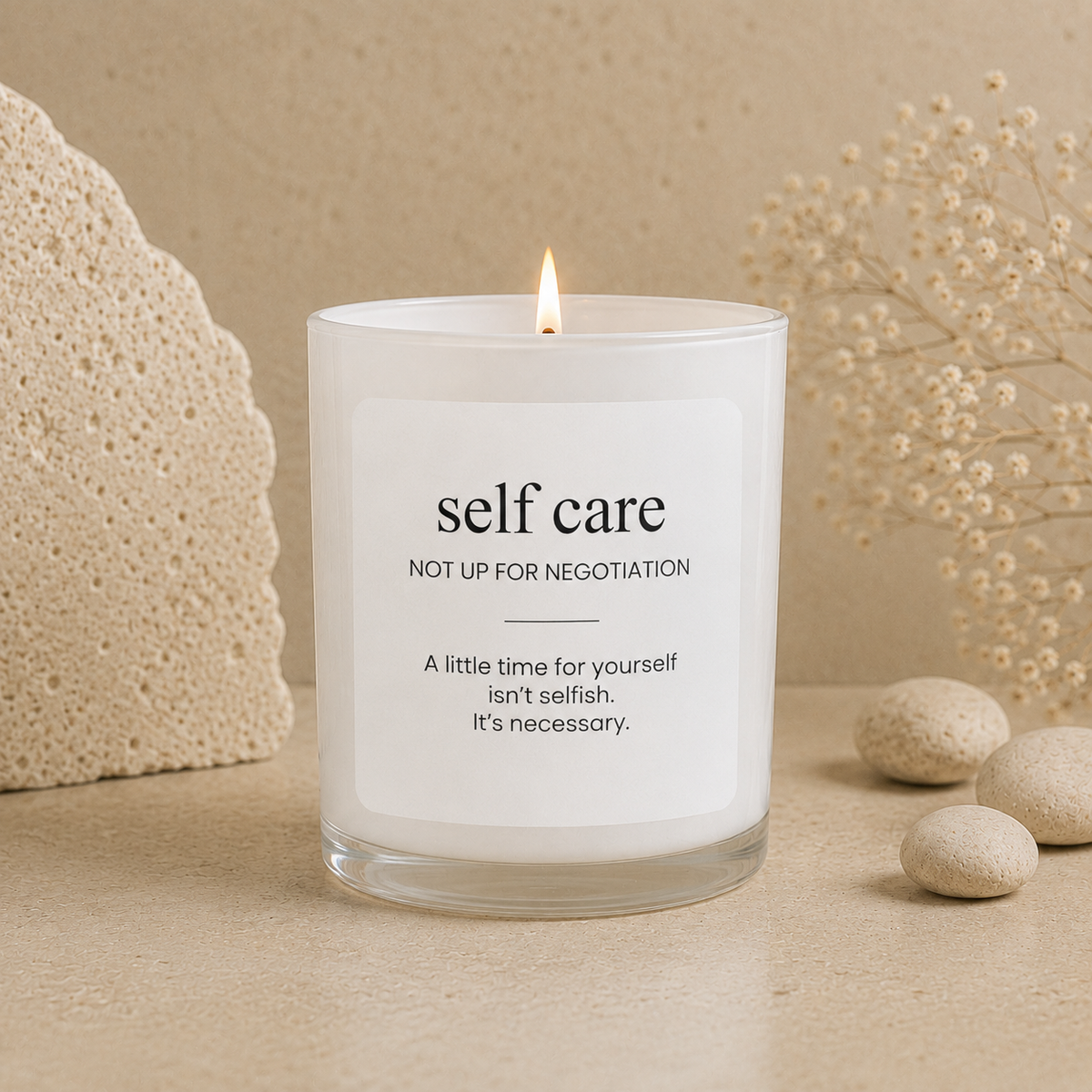 Self Care scented soy candle from the Wax Obsession Definition Collection