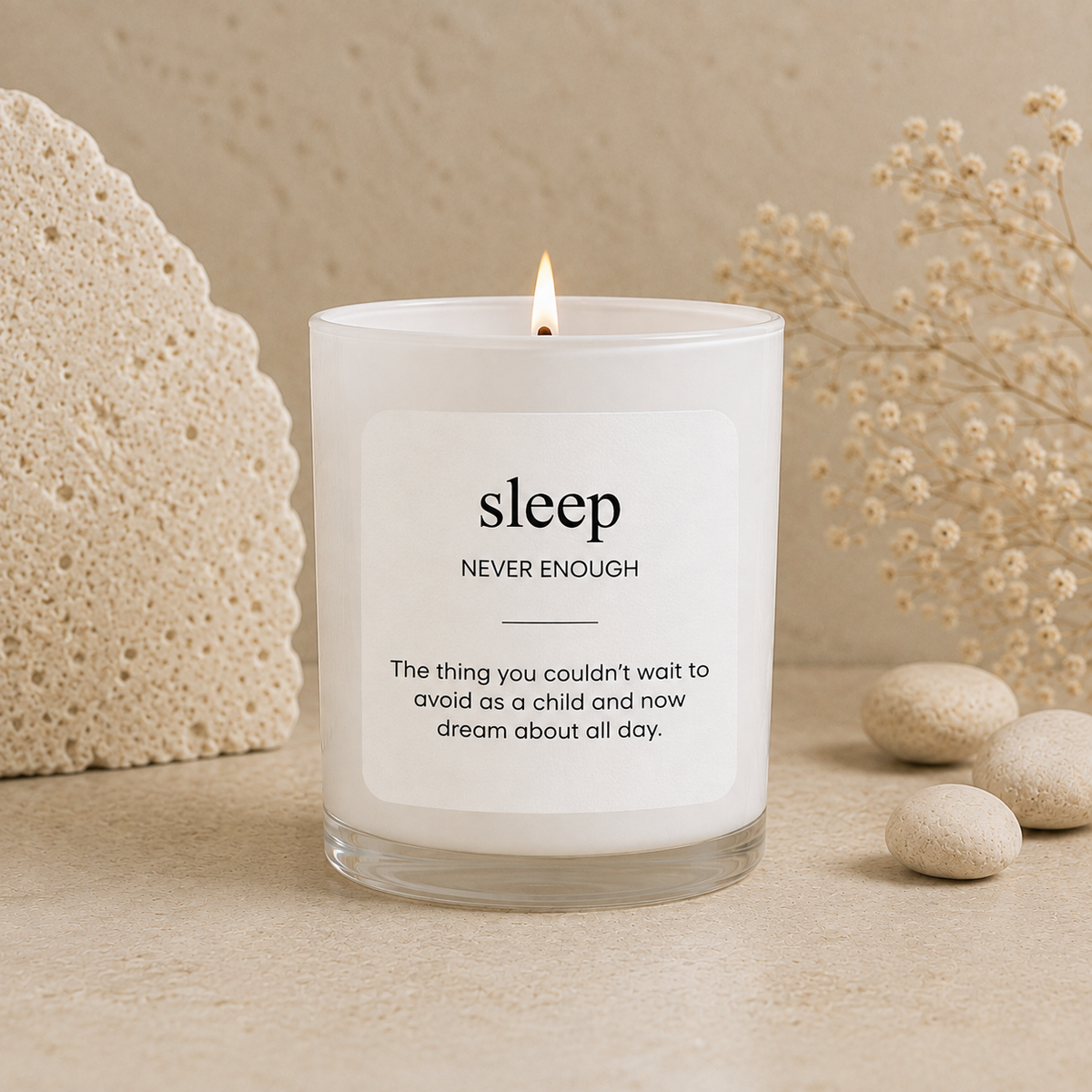 Sleep scented soy candle from the Wax Obsession Definition Collection