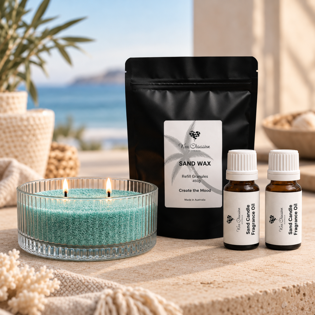 Teal Sand Candle Wax with fragrance | by Wax Obsession