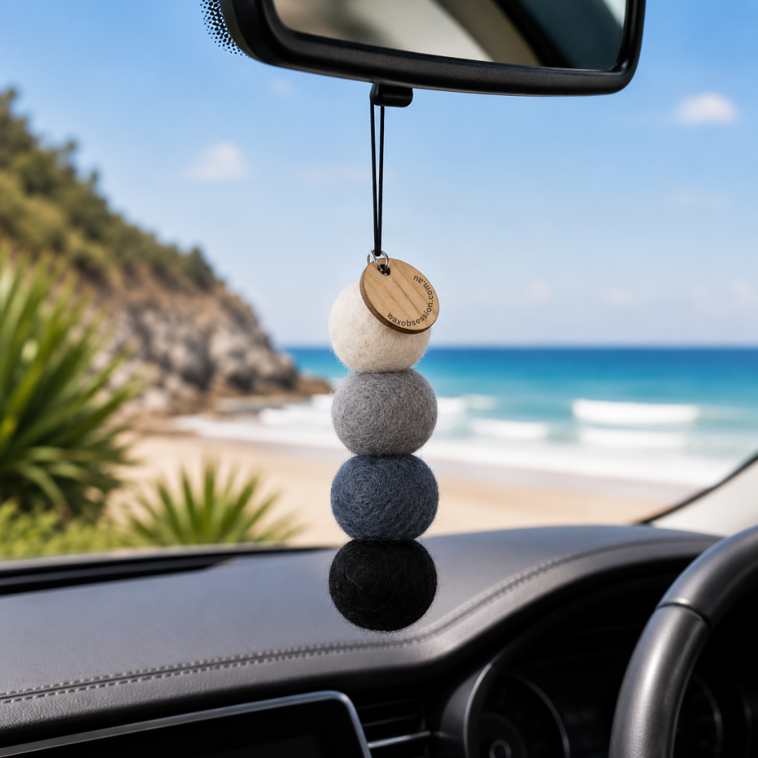 ASH WOOL FELT BALLS | CAR FRAGRANCE