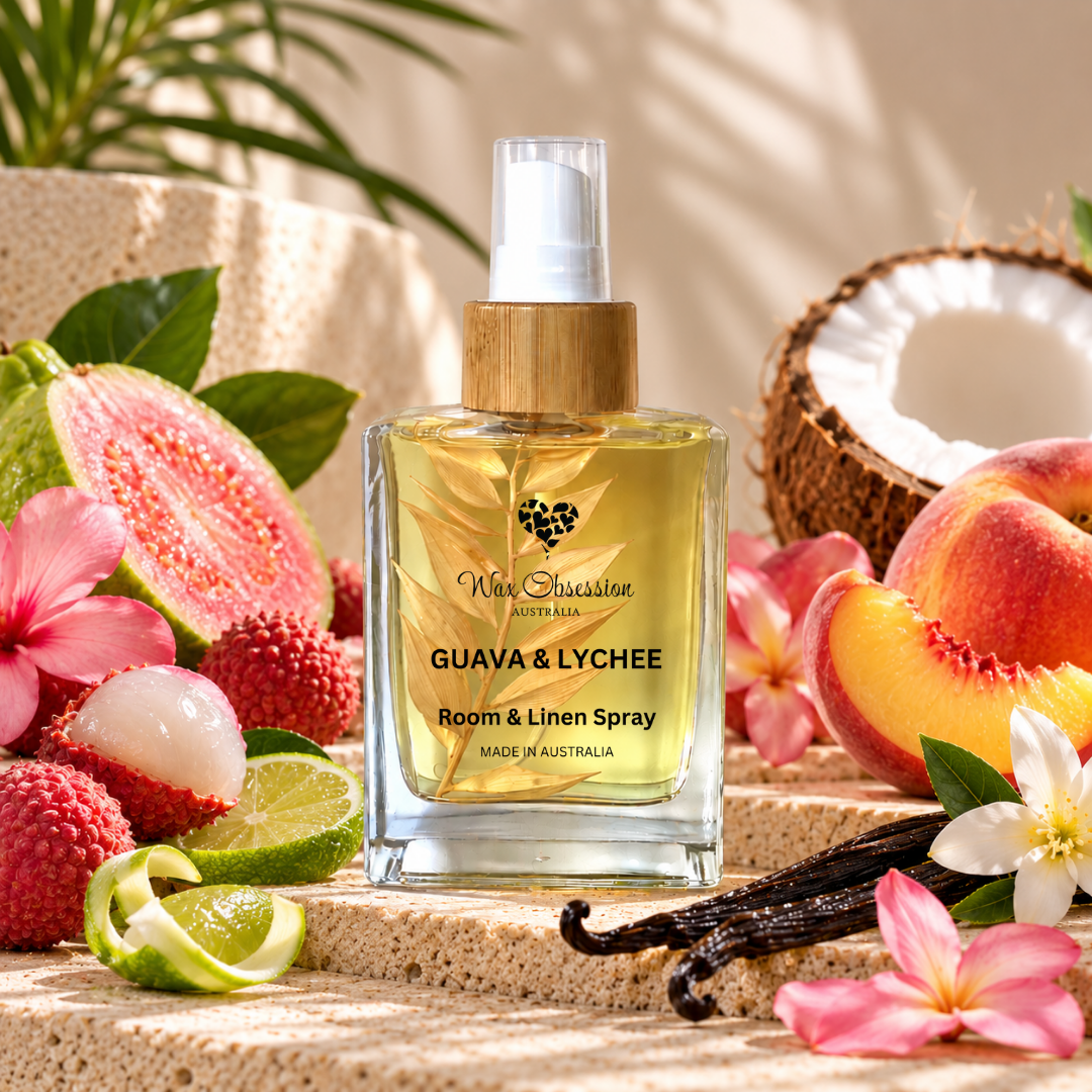 Room & Linen Spray by Wax Obsession | Guava & Lychee