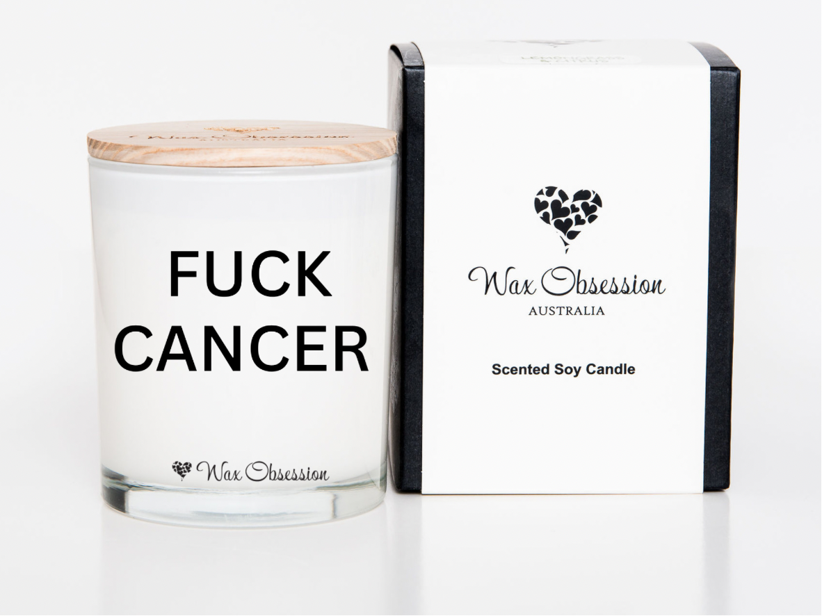 Quote Candle - Fuck Cancer