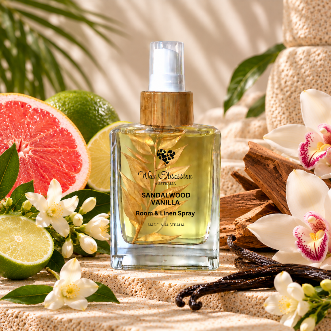 room & linen spray by Wax Obsession | Sandalwood Vanilla