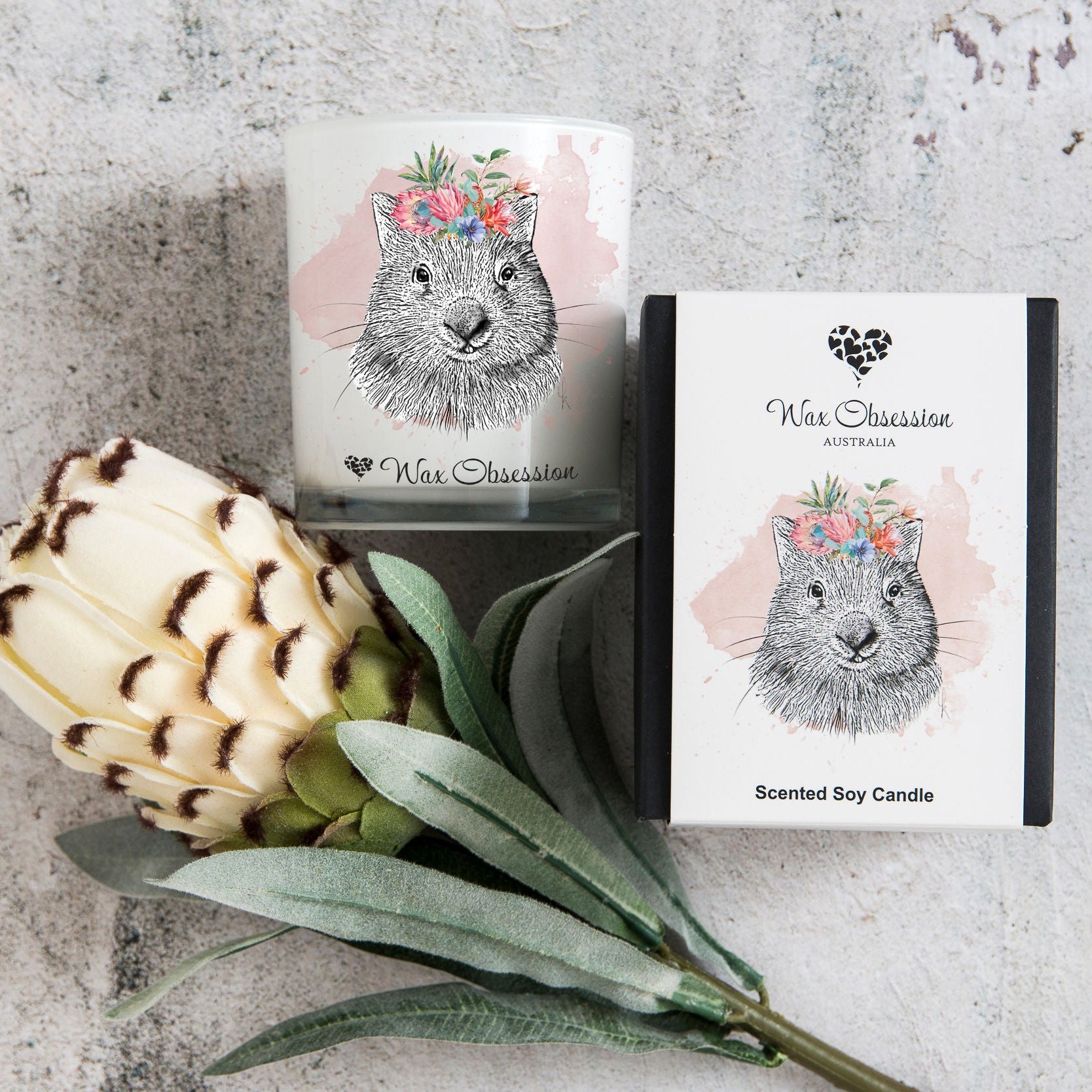 Australian Wildlife Wombat Candle by Wax Obsession