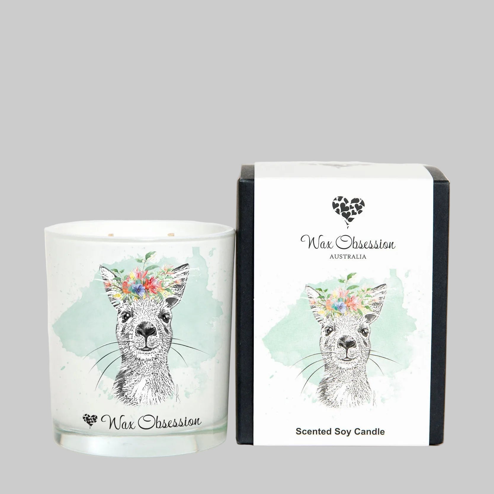 australian wildlife kangaroo candle by wax obsession