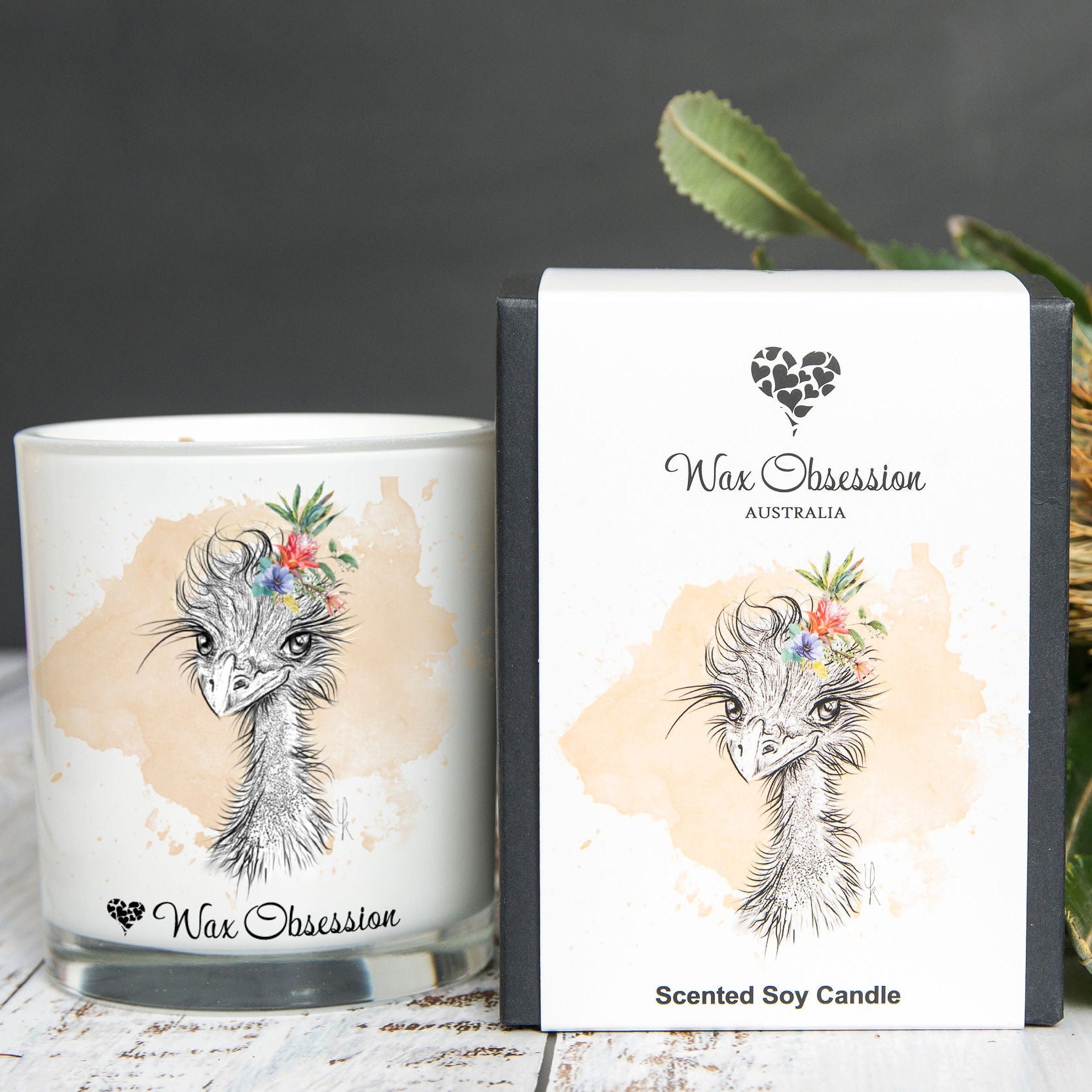 Emu Candle – Wildlife Collection soy candle by Wax Obsession