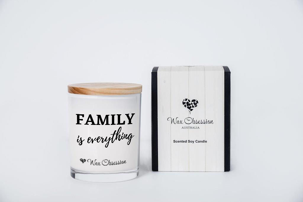 Quote Candle - Family Is Everything