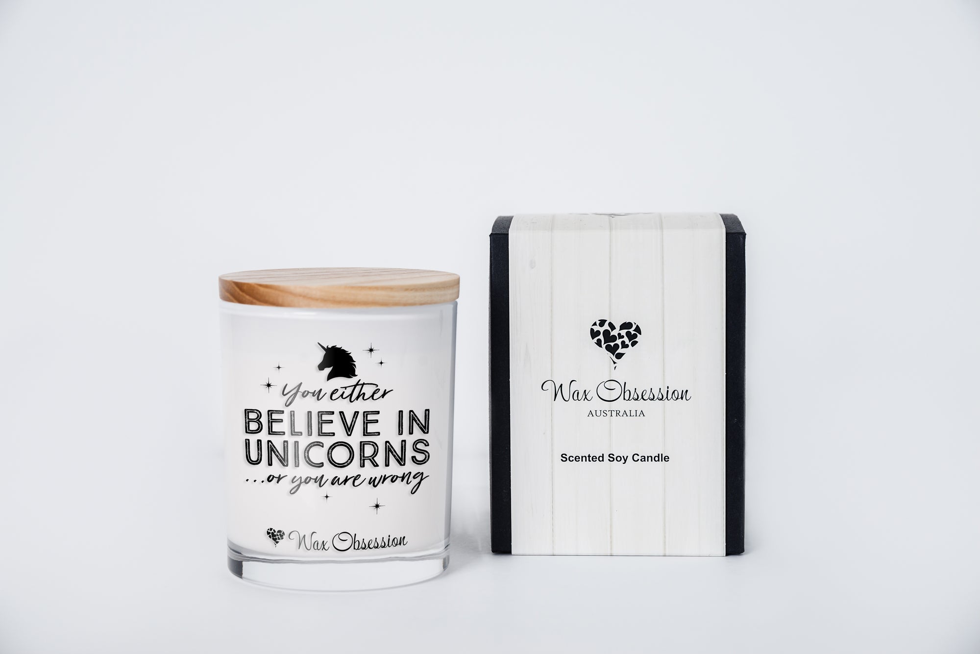 Quote Candle - You Either Believe In Unicorns Or You Are Wrong