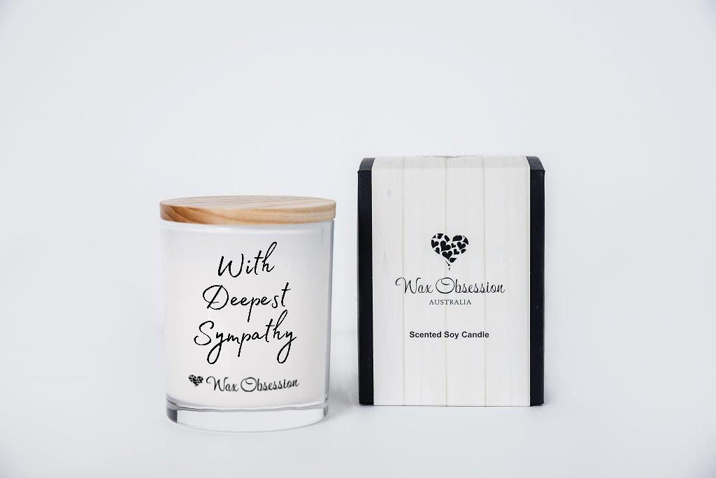 Quote Candle - With Deepest Sympathy